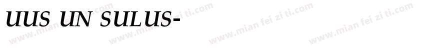 UUS UN SULUS字体转换